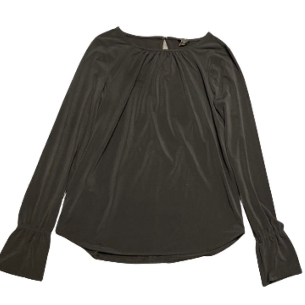 HOST PICK | Ann Taylor | Soft Black Long-sleeve Pleat Neck Top Blouse